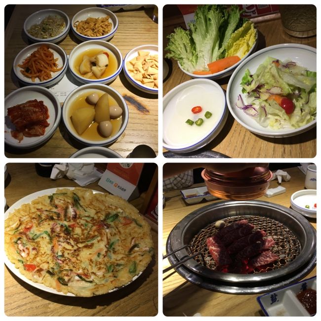 カルビ：158元・タン：78元・チヂミ：46元<br />飲み物も併せて二人で314元<br />さすがにチヂミは食べきれず、ダーバオ。お持ち帰りです。