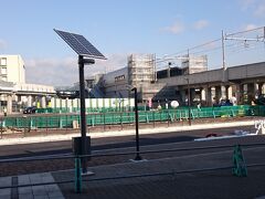 朝9：30に到着しました。今年春にＪＲ嵯峨野線梅小路京都西駅が開業します。