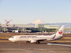2018年 12月 29日 土曜日

前日28日に仕事納めをし、大阪での同窓会参加のため羽田空港へやってきました。
下半期、足繁く通った羽田第１ターミナルからの景色。
富士山が綺麗に見えます！
