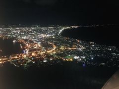 函館山の夜景はこのくびれのある景色が世界でも珍しいそうで、綺麗に見えるのには気候や天気によってかなり左右らしいです。

ガイドさん曰わく、この日はひさびさに条件が整った日で夜景日和、その2，3日前は天気が良くなくて綺麗に見えなかったそうです。