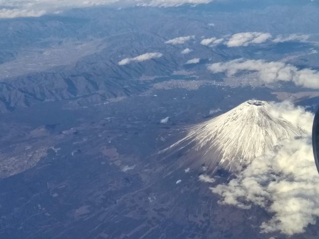 上空より富士山を望む。<br />やっぱり富士山はいいですねぇ