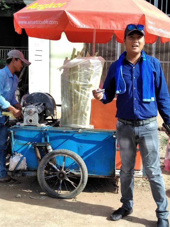 サトウキビジュースをガイドに勧められたけど<br />我が家は試す勇気がありませんでした