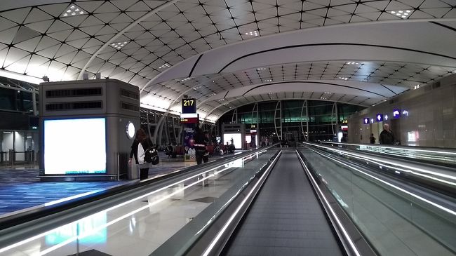 搭乗は217ゲート。<br />HK express UO624便。<br />２３：５０に定刻通り離陸しました。