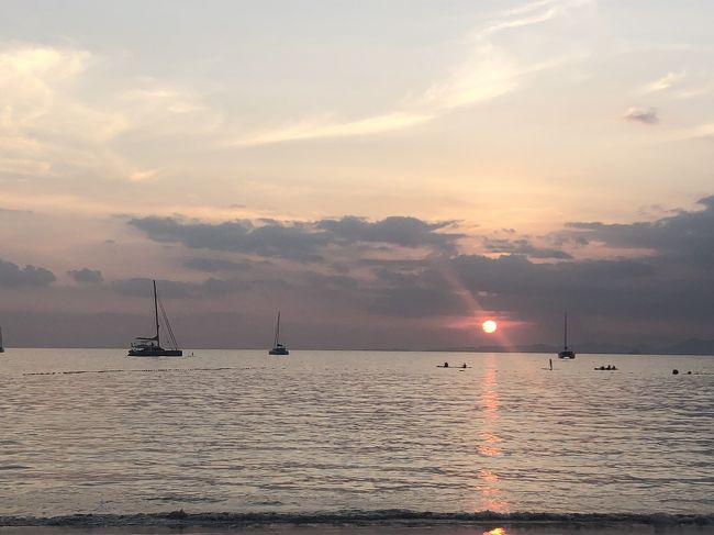 ライレイビーチからの夕日