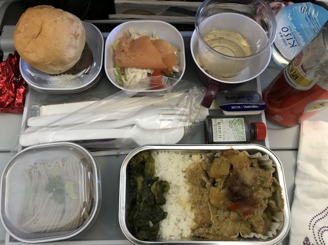 機内食。グリーンカレーだったっけな？