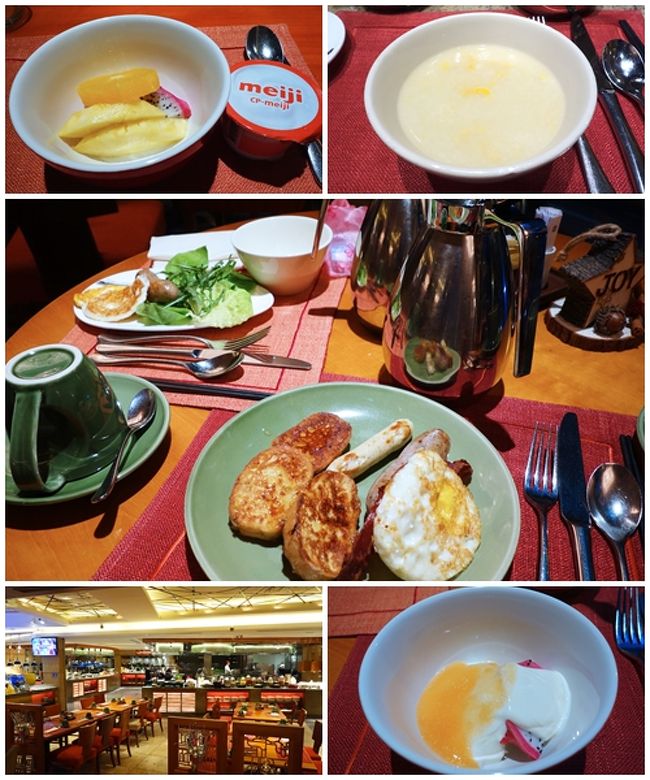 ビッフェ形式のレストランは、種類も豊富で申し分ありません。種類が多いのにいつも変わり映えしませんね。<br />