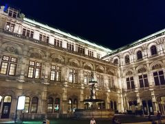 前日の深夜、プラハからRailJetでウィーンに戻ってきて、地下鉄を出たらライトアップされたオペラ座が出迎えてくれました。オペラ座の夜景は堂々として煌びやかですね。