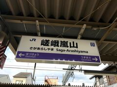 二条駅から列車に乗って降りたのは嵯峨嵐山駅。

これから有名観光地「嵐山」へ向かいます。