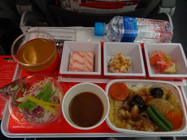 機内食、いっただきま～す♪