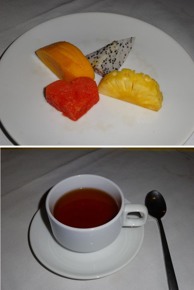 フルーツ<br />最後のお飲み物は紅茶を選択<br />ごちそうさま♪