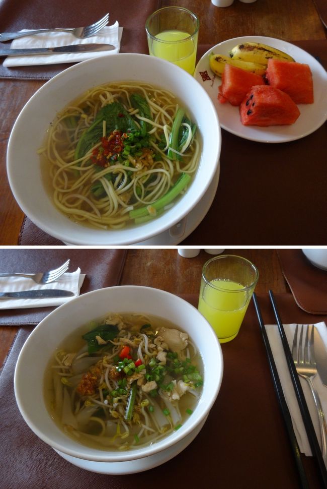 今から朝食をいただきます<br />麺がうまうま♪<br />美味しすぎて、おかわりしちゃったよ～！