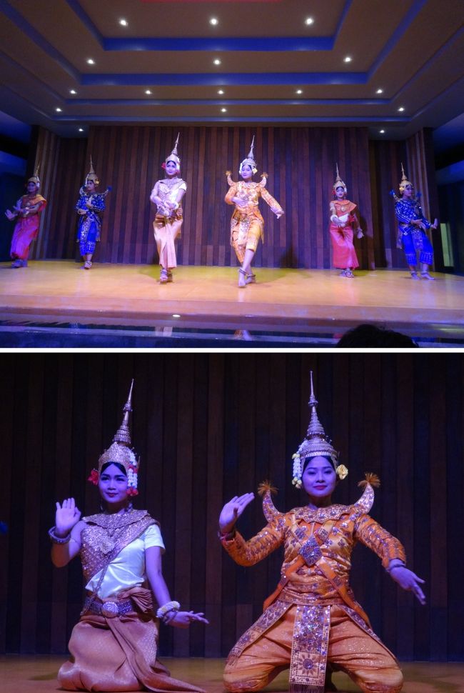 カンボジア宮廷舞踊を鑑賞<br />手の動かし方に特徴があります