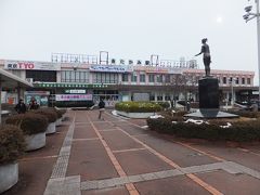 北上線の始発駅、北上駅。
新幹線も停車します。年末ですが雪はそれほど多くなく。