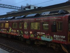 タクシーで瑞芳駅に戻りました…土砂降りなので…

駅の反対側のホームにラッピングされた車両が…

この後台北に戻って美味しい夕飯です