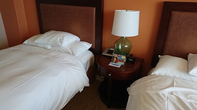 部屋のベッドは３ベッドで一つは、簡易的でこのベッドの足元にありました。<br />小さいものだったので、私が寝ると足が出そうでしたね。