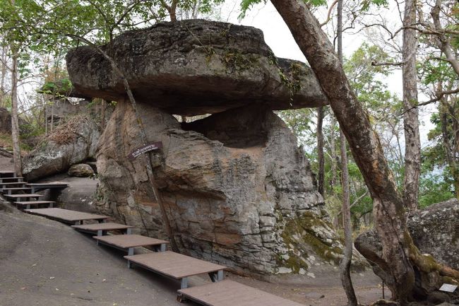 先に進むと、古代人が狩りの時に使った、「Hunter's Ban」が在りました。岩の間から、古代米が見つかったことから、実際の使用が確認できたとプレートに書いてあった岩屋です。