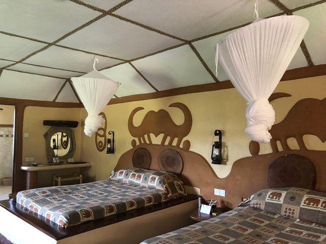 蚊帳付き  休憩して16時から1回目のサファリへ