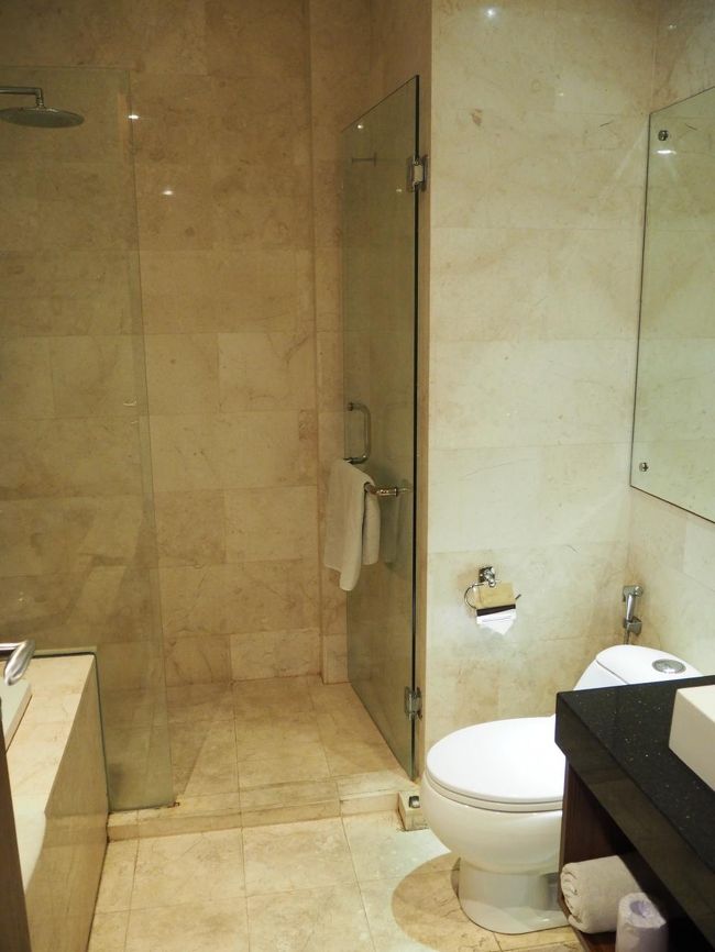 バスルーム<br /><br />ホテルに着いたのが午前1時前・・翌朝はカーチャーターのお迎えが早いのですぐ寝ました