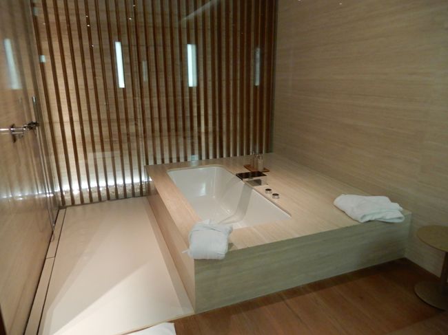 これもキャシパシフィックのファーストクラスラウンジ内のシャワーブースです。<br />１人60分利用できます。深夜便の前にリラックスできます。