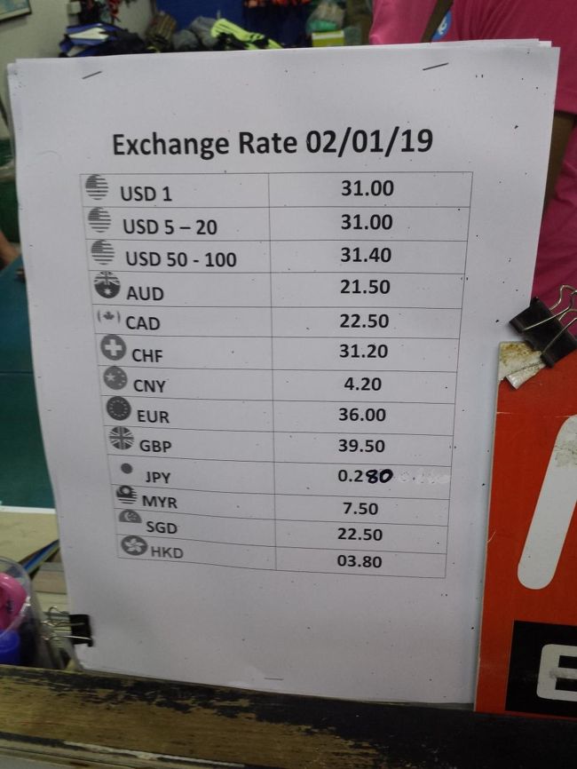 その後は両替屋へ<br />島のレートはかなり悪く、同日のバンコクより150BHT位低い！