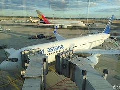 およそ5時間超のフライトを経て、フランクフルト国際空港へ到着しました！

写真の中央奥にはアシアナ航空のA380が見えました。