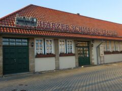 　ハルツ狭軌鉄道のゴスラー駅。ブロッケン山頂駅まで往復４３ユーロですがハルツカードで２８ユーロのディスカウントでした。