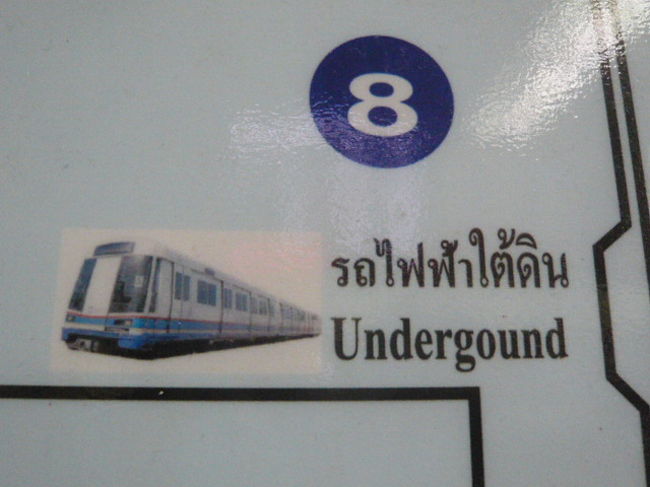 地下鉄への連絡通路を示す案内です。