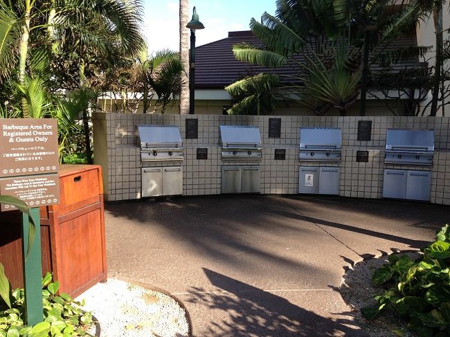 バーベキューの焼くスペースです。<br />敷地内に２か所あります。夕方ころになるといっぱいになり、並んでいました。