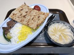 ドバイモールはフードコートも充実していました。今日の夕飯はイラン料理。おすすめされたラムの料理とフムスを注文。全部で80AED位だったかな。初イラン料理は美味しかった！