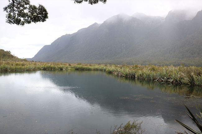 一応、ミラーにはなっていますが、よく見る画像はもっときれいなんだけどな～。<br />朝のほうが綺麗みたいです。<br />まあ天気次第なので、ミルフォードは晴れていたのに、この辺は曇っていて今にも雨が降りそうでした。