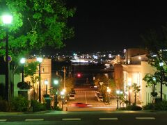 夜の八幡坂。
昼間の景色も見られればよかったのですが、今回はタイミングが合わず夜だけです。
でも、人も車もあまり通らず、道のど真ん中で好きなだけ写真を撮れたので、これはこれでよかったかもしれません。