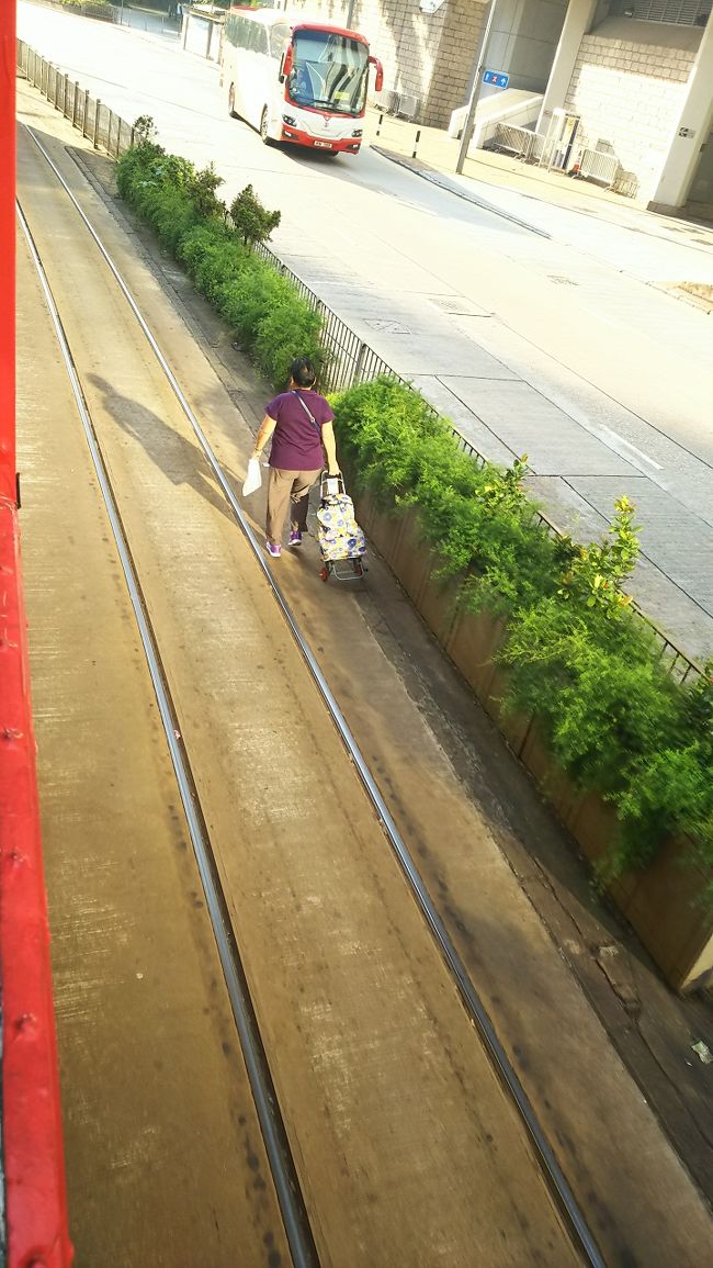 おばあちゃん、そこは歩くところではないのではないでしょうか。。。大丈夫？