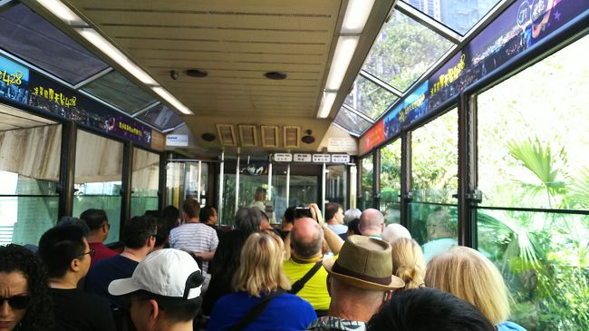 車内はこんな感じです。満席でした。