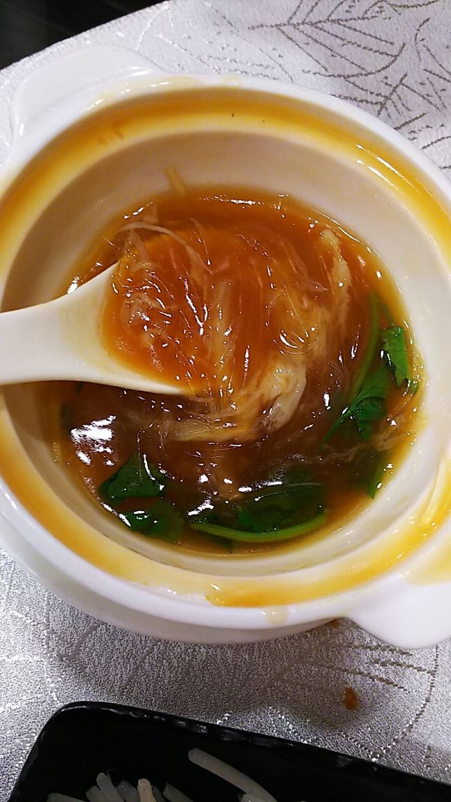 ふかひれスープでコラーゲンの補充です。