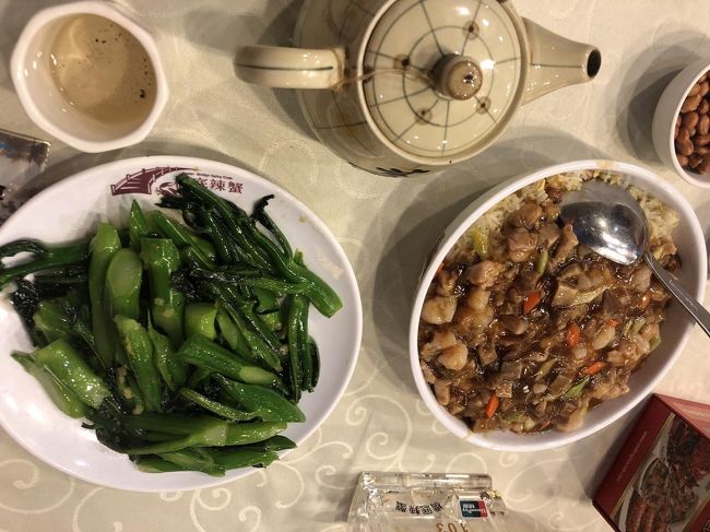 野菜もチャーハンもー！（しかもチャーハン具が多っ！！）<br /><br />豪華なディナー、一人391ドル（約5500円）でした！