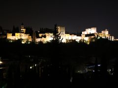 ライトアップされたアルハンブラ宮殿