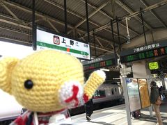 今回の旅の始まりは、上野駅。
相方さんが地元駅よりJR上野東京ライン・熱海行きに乗って来るのでそれに合流です。旅の相棒、クマヲも同行です。あみぐるみを連れて行く事に抵抗のない相方さんで良かった...( ・ω・)ｱﾘｶﾞﾀｼ

休日の朝早めなのでもっと空いてるかと思ってましたが、普通に通勤電車並みの混雑でした。
これなら、9：13始発に乗ればよかったとちょっと後悔。。。
