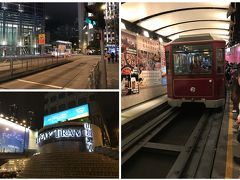 セントラル駅から少しばかり道に迷いつつも、ピークトラムの麓駅に到着。聞いてはいたけれど長蛇の列。どれくらい時間待たなきゃいけないんだろう。１時間かかったら嫌だな。で、結局待ったのは40分。これぐらいは仕方ないか。トラムの料金は往復52ＨＫ$、チケット売り場には山頂駅にあるピークタワーの展望台のスカイテラスの入場料込の料金を宣伝しているけど、そこまでは必要ないでしょう