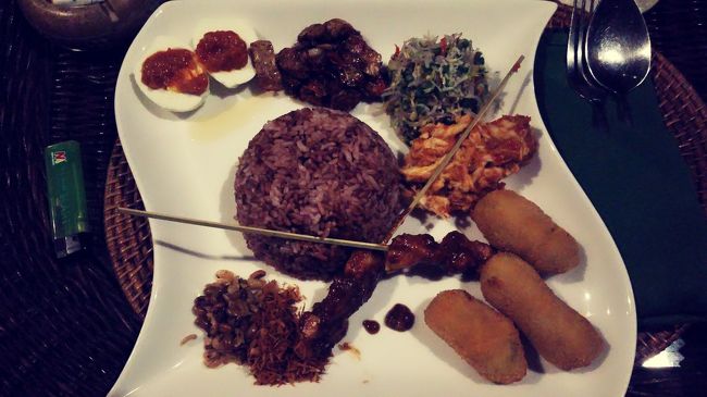 こちらのお宿周辺はウブドセントラルと違って、なーんにもありません。<br /><br />それを承知で宿泊してます。<br /><br />なのでルームサービスが充実してるお宿で料金もそこまで高くありません。<br /><br />初めてのルームサービスはナシチャンプル!!!<br /><br />ボリューミーで盛り付けも良いです。<br /><br />いっただきま~~~すψ(๑'ڡ'๑)ψ<br /><br />ŧ‹”ŧ‹”( ‘ч’ )ŧ‹”ŧ‹” ŧ‹”ŧ‹”( ‘ч’ )ŧ‹”ŧ‹” ŧ‹”ŧ‹”( ‘ч’ )ŧ‹”ŧ‹”<br /><br />............味が............ な        い       !!!<br /><br />そんな時用に塩コショウは一緒にサーブされてるんですが…<br /><br />自分で味決めろってか??<br /><br />そりゃないでしょｗｗｗ<br /><br />ある程度その料理の味ってものがあるじゃない??<br /><br />それをせずに塩コショウで、お好みの味にどうぞったって、そしたら全部塩コショウ味の料理じゃん!!!<br /><br />失敗したかも...