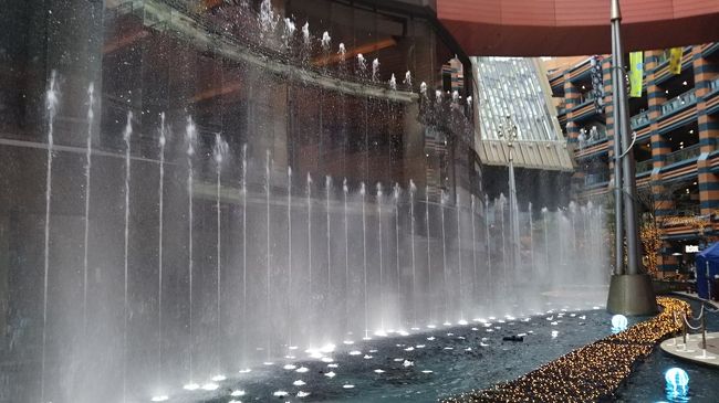 ワルツがクライマックスになると、噴水は一斉に高々と！これは迫力があります！