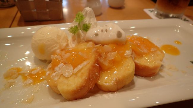 フレンチトーストをいただきます。