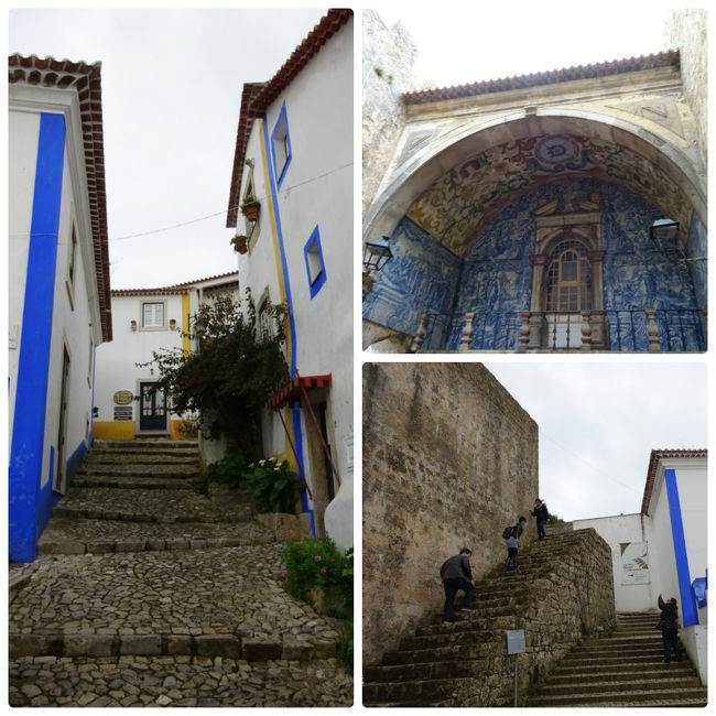 まずポルタ･ダ･ヴィラという門に入ると、アーチ上部に18世紀のアズレージョ（タイル装飾）が見られます。