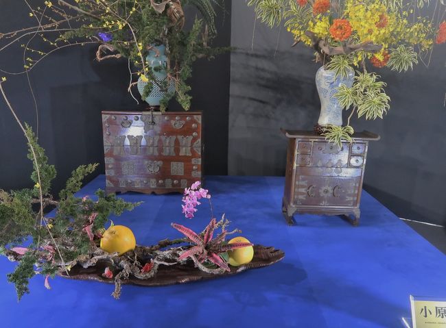 世界らん展-6 日本いけばな 三大流派の競作 華やかに ☆伝統を