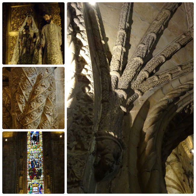 ヤシの木をイメージした非常に高い柱が、この教会を支えています