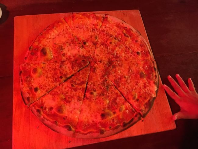 Lサイズを注文。うわ～思ってたよりデカイ！！9歳息子の手と比べて。