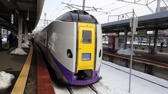 函館駅に到着。<br />特急券は、えきねっとから割引価格で事前予約しておきました。<br />車内は外国人観光客で満員。<br />車掌さんも英語を駆使してお客さま対応です。