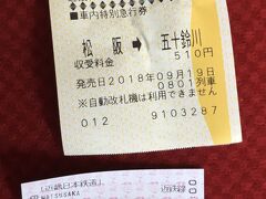 【近畿日本鉄道：松阪ー五十鈴川】

松阪駅から、近畿日本鉄道に乗り、伊勢神宮に向かいます。