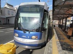 終点清輝橋に到着。岡山駅から12分。