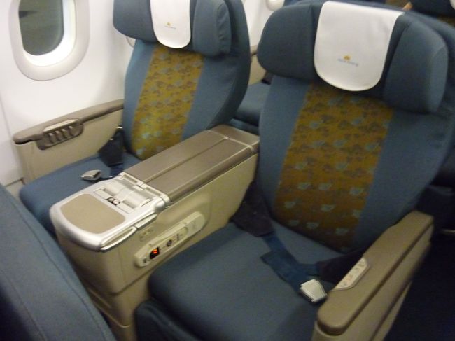ビジネスクラスの座席。
