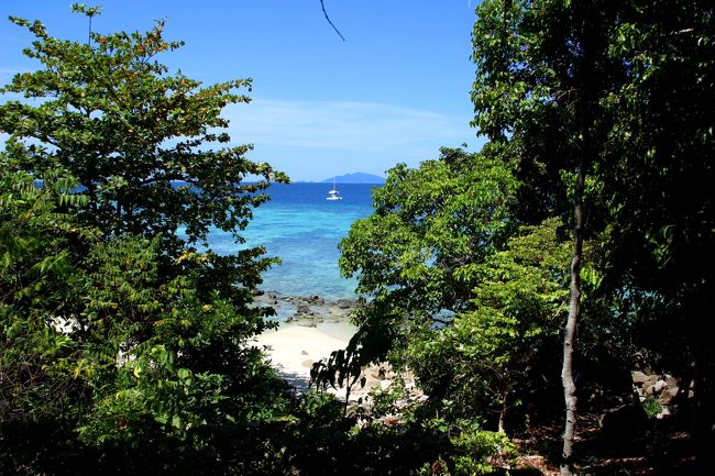 ☆Mia Luna Beach @ Koh Lipe Thai<br /><br />森の合間から海とMia Luna Beach が見えてきました。